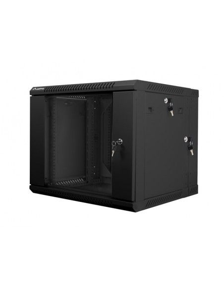 Lanberg WF02-6609-10B armario rack 9U Bastidor de pared Negro