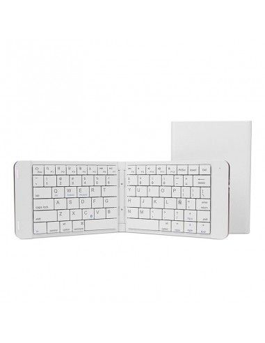 Leotec mini teclado bluetooth plegable Blanco