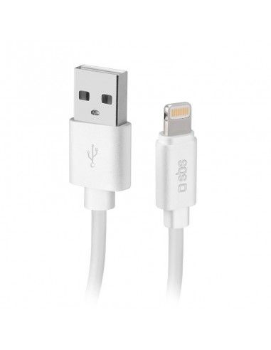 SBS TECABLPOLOLIG89W cable de conector Lightning 1 m Blanco