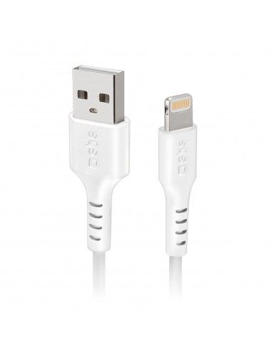 SBS TECABLEUSBIP589W cable de conector Lightning 1 m Blanco