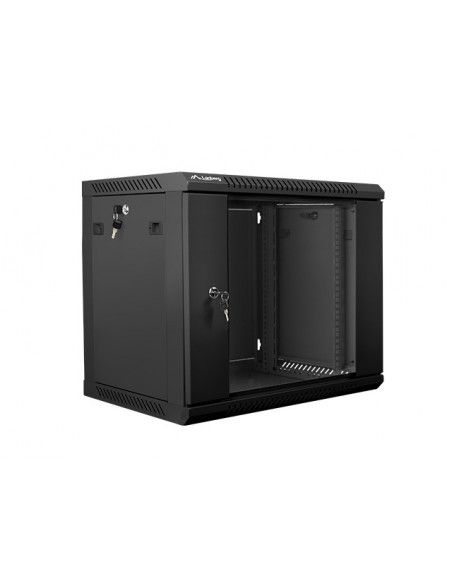 Lanberg WF01-6409-10B armario rack 9U Bastidor de pared Negro