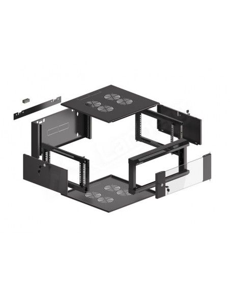 Lanberg WFFA-5604-10B armario rack 4U Bastidor de pared Negro