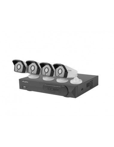 Lanberg PCS-0804-0050 kit de videovigilancia Inalámbrico 4 canales