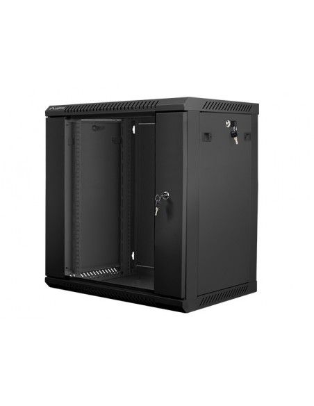 Lanberg WF01-6412-10B armario rack 12U Bastidor de pared Negro