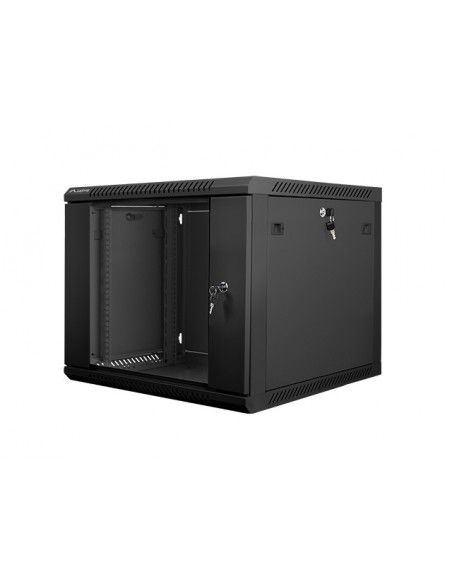 Lanberg WF01-6609-10B armario rack 9U Bastidor de pared Negro