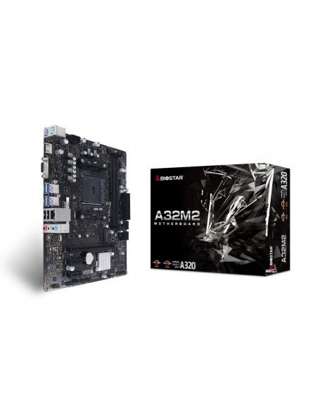 Biostar A32M2 placa base AMD A320 Zócalo AM4 micro ATX