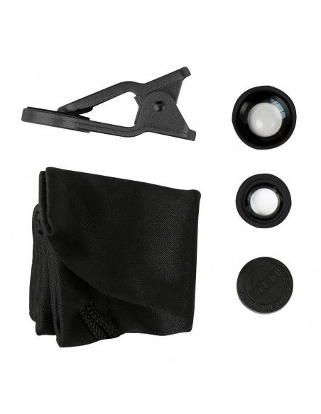 SBS TEKITLENS41 lente de teléfonos móviles Ojo de pez, macro y gran angular Negro