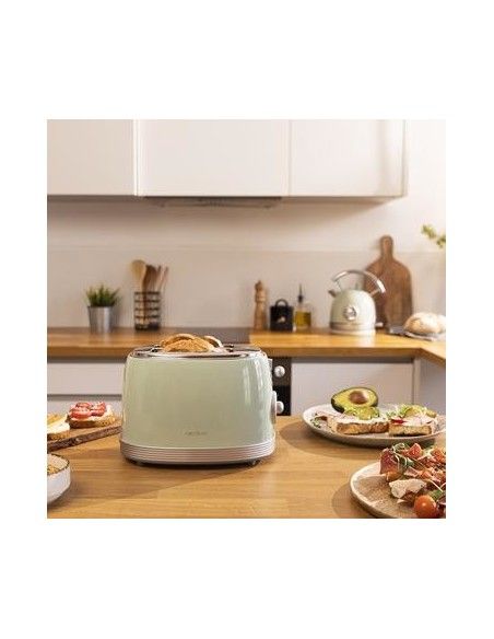 Cecotec Vintage 800 2 rebanada(s) 850 W Verde