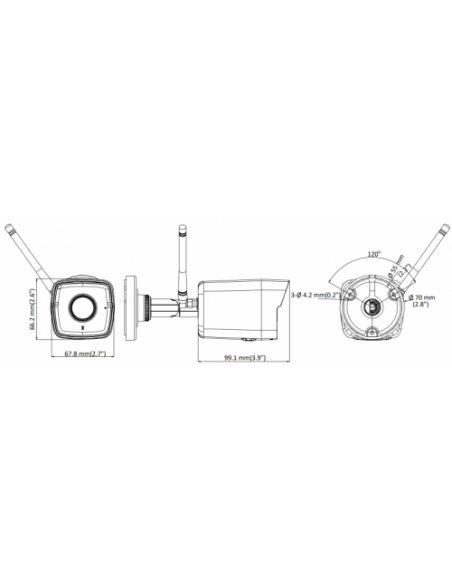 CAMARA HIWATCH WI-FI SERIES IPC / RESOLUC 2MP / LENTE 2.8MM / CARCASA BULLET / METAL&PLASTIC / IP66 / IR UP TO 30M (HWI-B120H-D/