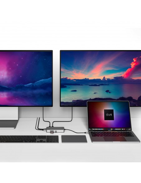 HYPER HDM1H hub de interfaz USB 3.2 Gen 1 (3.1 Gen 1) Type-C 5000 Mbit s Acero inoxidable