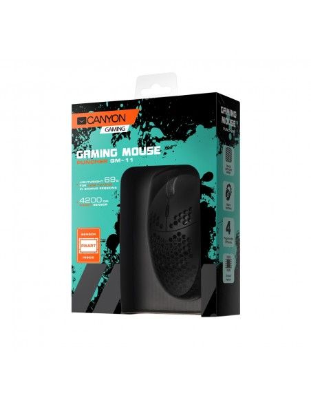 Canyon Puncher ratón mano derecha USB tipo A Óptico 3200 DPI