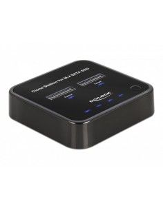 DeLOCK 63334 base de conexión para disco duro USB 3.2 Gen 2 (3.1 Gen 2) Type-C Negro