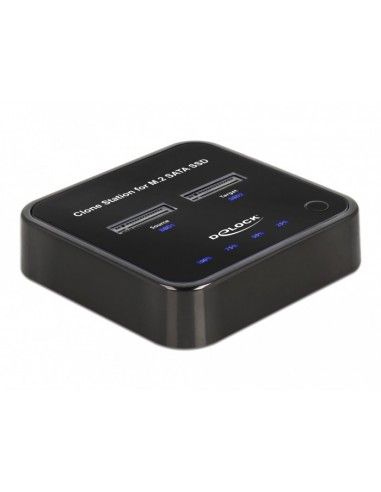 DeLOCK 63334 base de conexión para disco duro USB 3.2 Gen 2 (3.1 Gen 2) Type-C Negro
