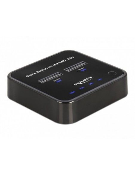 DeLOCK 63334 base de conexión para disco duro USB 3.2 Gen 2 (3.1 Gen 2) Type-C Negro