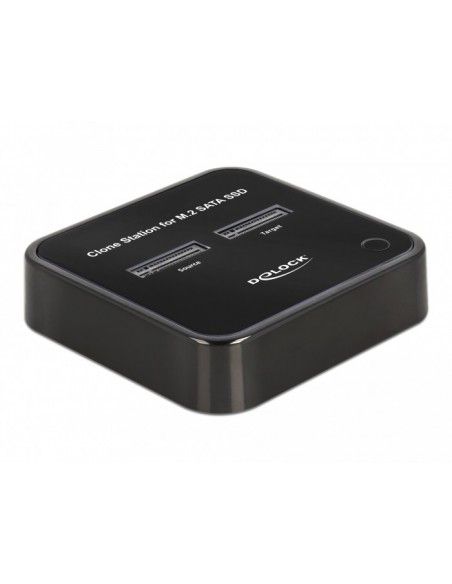 DeLOCK 63334 base de conexión para disco duro USB 3.2 Gen 2 (3.1 Gen 2) Type-C Negro