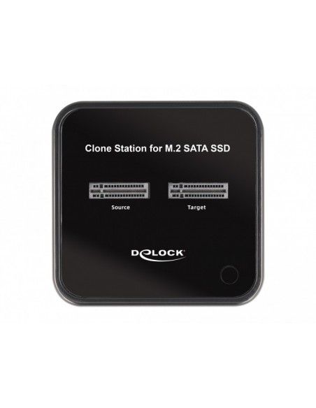 DeLOCK 63334 base de conexión para disco duro USB 3.2 Gen 2 (3.1 Gen 2) Type-C Negro