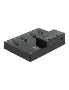 DeLOCK 64124 base de conexión para disco duro USB 3.2 Gen 2 (3.1 Gen 2) Type-C Negro