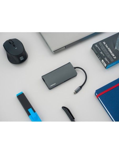 NATEC Fowler 2 Alámbrico USB 3.2 Gen 1 (3.1 Gen 1) Type-C Gris