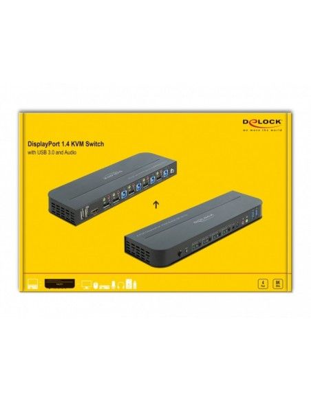 DeLOCK 11484 interruptor KVM Negro