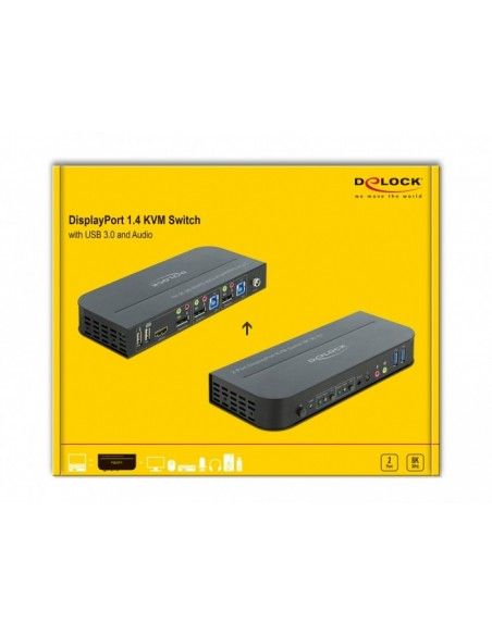 DeLOCK 11482 interruptor KVM Negro