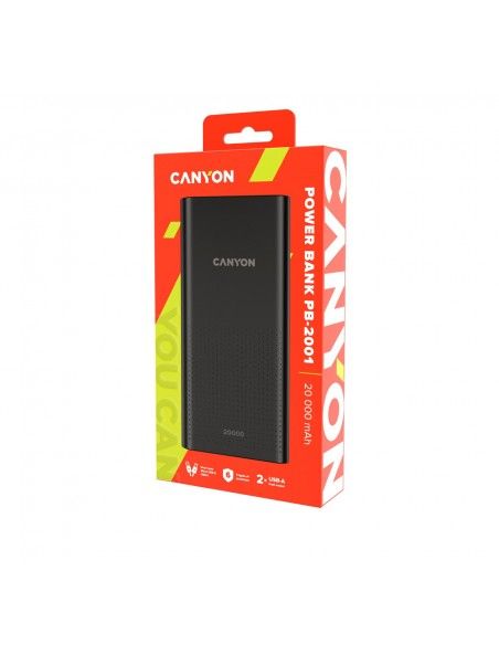 Canyon PB-2001 Polímero de litio 20000 mAh Negro