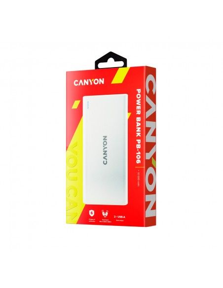 Canyon PB-106 Polímero de litio 10000 mAh Blanco