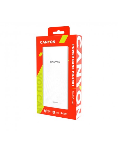 Canyon PB-2001 Polímero de litio 20000 mAh Blanco