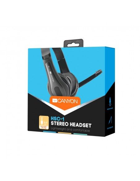 Canyon HSC-1 Auriculares Alámbrico Diadema Llamadas Música Negro
