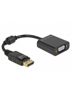 DeLOCK 61006 adaptador de cable de vídeo 0,15 m DisplayPort VGA (D-Sub) Negro