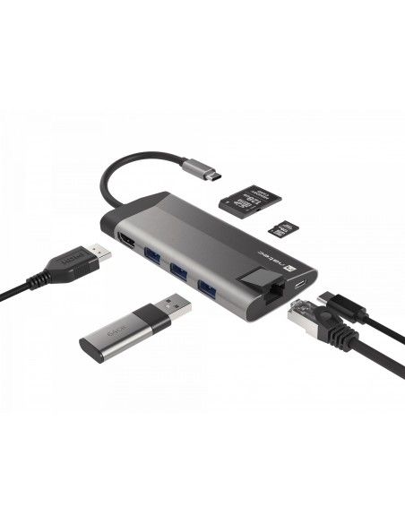 NATEC Fowler Plus USB Tipo C 1000 Mbit s Negro, Gris