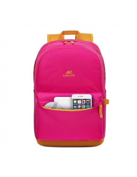 Rivacase Mestalla maletines para portátil 39,6 cm (15.6") Mochila Rosa, Amarillo