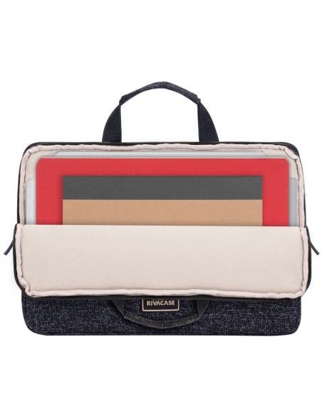 Rivacase 7913 maletines para portátil 33,8 cm (13.3") Funda Negro, Blanco