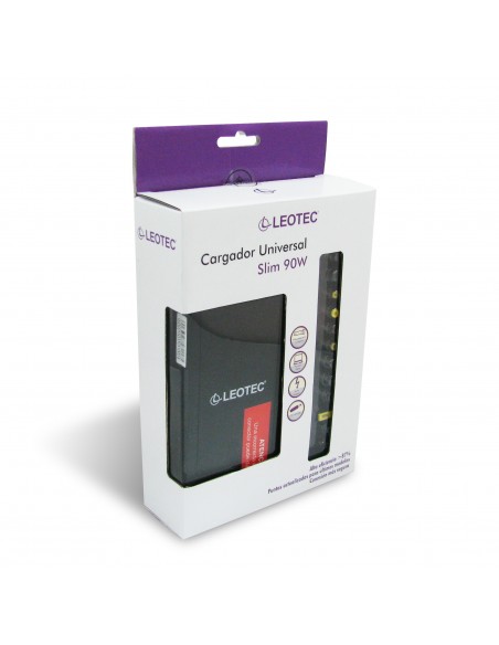 Leotec cargador universal para portátiles de 90W Ultraslim