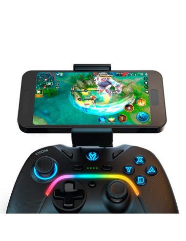 Krom NXKROMKAYROS mando y volante Negro Bluetooth Gamepad Analógico Digital Android, Nintendo Switch, PC, iOS