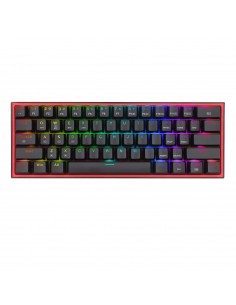REDRAGON K616-RGB B teclado USB + RF Wireless + Bluetooth QWERTY Inglés Negro, Rojo