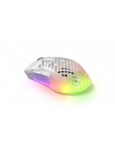 Steelseries Aerox 3 Wireless Ghost ratón mano derecha RF Wireless + Bluetooth Óptico 18000 DPI