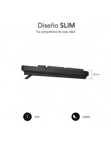 SUBBLIM Teclado Ergonómico Business Slim Silencioso con cable USB