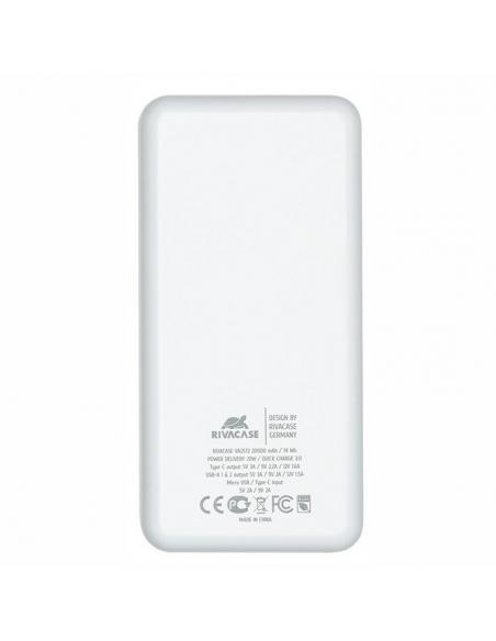 RIVACASE VA2572 (20000 mAh) Blanco con QC/PD
