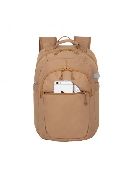 Rivacase Aviva maletines para portátil 35,6 cm (14") Mochila Beige