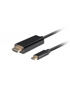 Lanberg CA-CMHD-10CU-0030-BK adaptador de cable de vídeo 3 m USB Tipo C HDMI