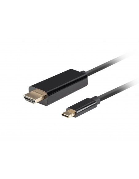 Lanberg CA-CMHD-10CU-0018-BK adaptador de cable de vídeo 1,8 m USB Tipo C HDMI