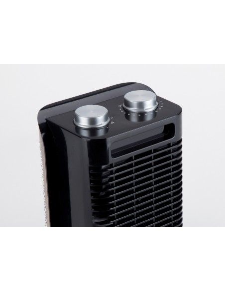 JATA TC92 calefactor eléctrico Interior Negro, Bronce 1500 W Ventilador eléctrico