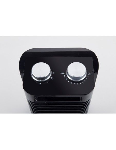 JATA TC92 calefactor eléctrico Interior Negro, Bronce 1500 W Ventilador eléctrico
