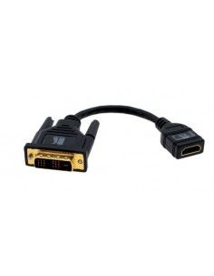Kramer Electronics DVI-D (M) - HDMI (F) 0,3 m HDMI tipo A (Estándar) Negro