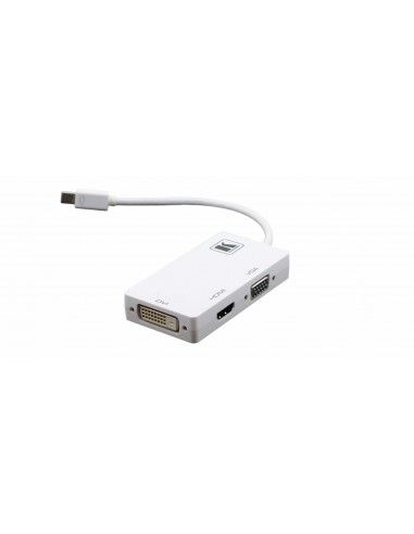 Kramer Electronics ADC-MDP M1 adaptador de cable de vídeo 0,15 m Mini DisplayPort VGA (D-Sub)+ HDMI + DVI Blanco