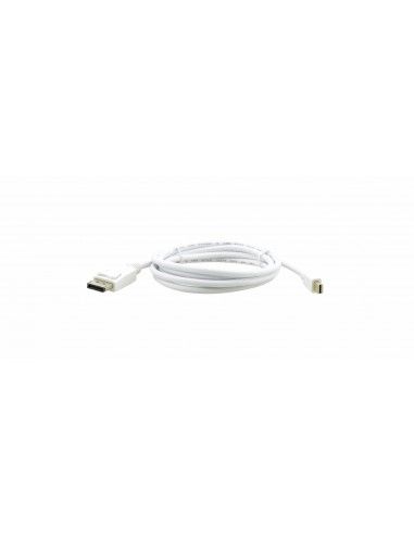 Kramer Electronics C-MDP DPM-3 adaptador de cable de vídeo 0,9 m Mini DisplayPort DisplayPort Blanco