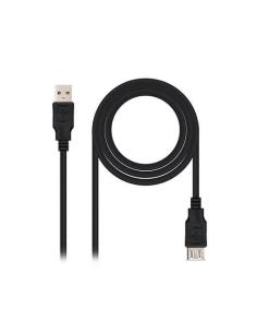 CABLE USB(A) 2.0 A USB(A) 2.0 NANOCABLE 1M NEGRO