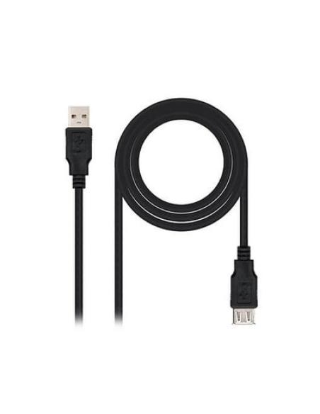 CABLE USB(A) 2.0 A USB(A) 2.0 NANOCABLE 1M NEGRO