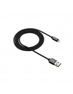 CABLE LIGHTNING TRENZADO A USB(A) 2.0 CANYON 1M BK