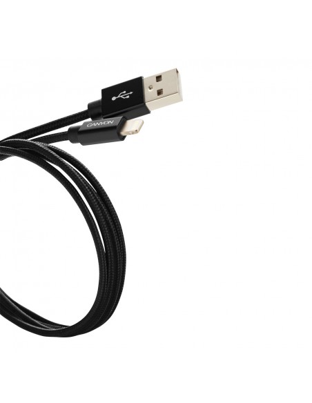CABLE LIGHTNING TRENZADO A USB(A) 2.0 CANYON 1M BK